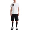 T-shirt blanc à manches courtes et col rond Off-White pour homme, collection printemps-été 2022, avec imprimé au dos