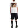 T-shirt blanc à manches courtes et col rond Off-White pour homme, collection printemps-été 2022, avec imprimé au dos