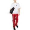 T-shirt blanc à manches courtes et col rond Off-White pour homme, collection printemps-été 2022, imprimé logo et motif flèche Caravaggio