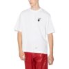 T-shirt blanc à manches courtes et col rond Off-White pour homme, collection printemps-été 2022, imprimé logo et motif flèche Caravaggio