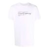 T-shirt blanc à manches courtes et col rond Off-White pour homme, collection SS21, motif peint