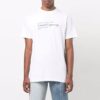 T-shirt blanc à manches courtes et col rond Off-White pour homme, collection SS21, motif peint