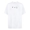 T-shirt blanc à manches courtes et col rond Off-White pour homme, collection SS22, avec imprimé sur la poitrine