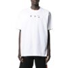 T-shirt blanc à manches courtes et col rond Off-White pour homme, collection SS22, avec imprimé sur la poitrine