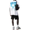 T-shirt blanc à manches courtes et col rond Off-White pour homme, collection SS22, avec imprimé sur la poitrine