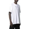 T-shirt blanc à manches courtes et col rond Off-White pour homme, collection SS22, avec imprimé sur la poitrine