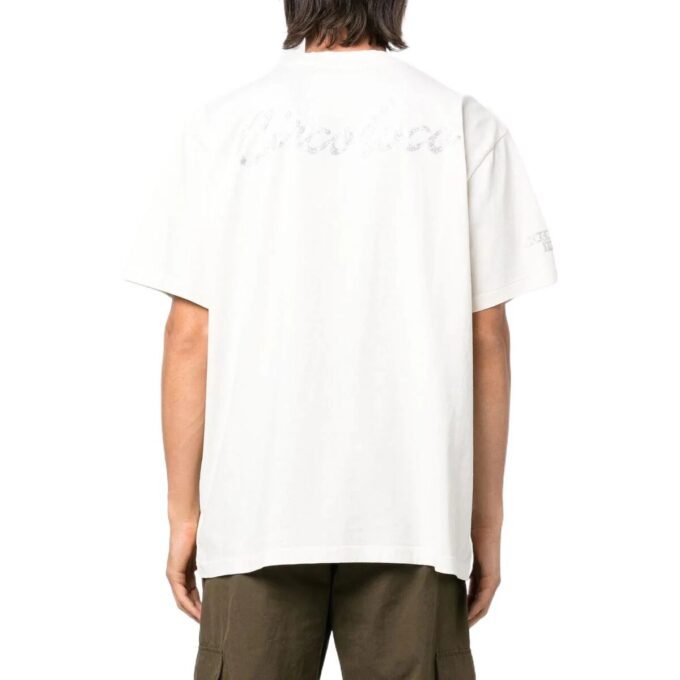T-shirt blanc à manches courtes et col rond Off-White pour homme, collection SS22, imprimé Arrows