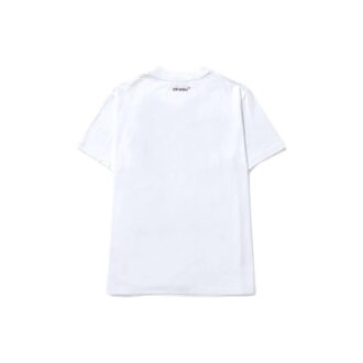 T-shirt blanc à manches courtes et col rond Off-White pour homme, collection SS22, imprimé Elizabeth