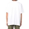 T-shirt blanc à manches courtes et coupe ample avec logo imprimé SS22