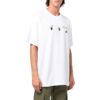 T-shirt blanc à manches courtes et coupe ample avec logo imprimé SS22