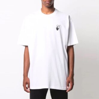 T-shirt blanc à manches courtes et coupe ample Off-White pour homme FW21 White Arrow Shorts