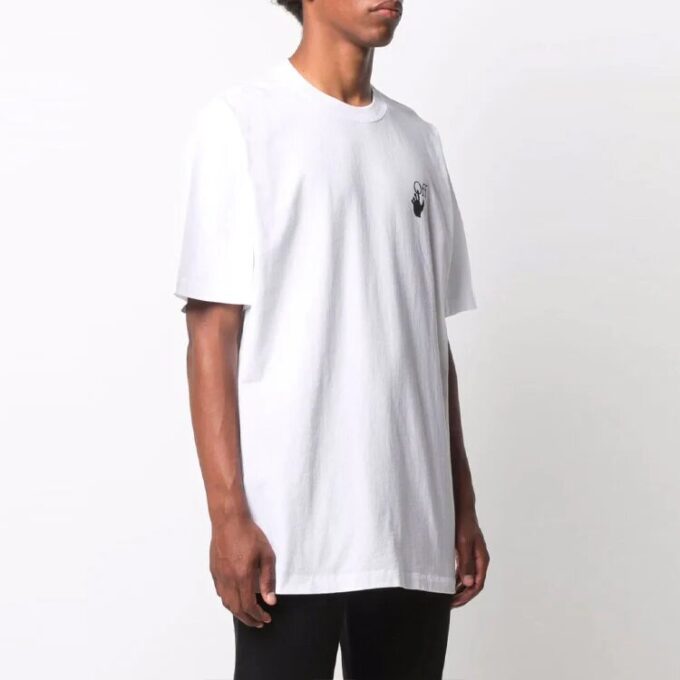 T-shirt blanc à manches courtes et coupe ample Off-White pour homme FW21 White Arrow Shorts