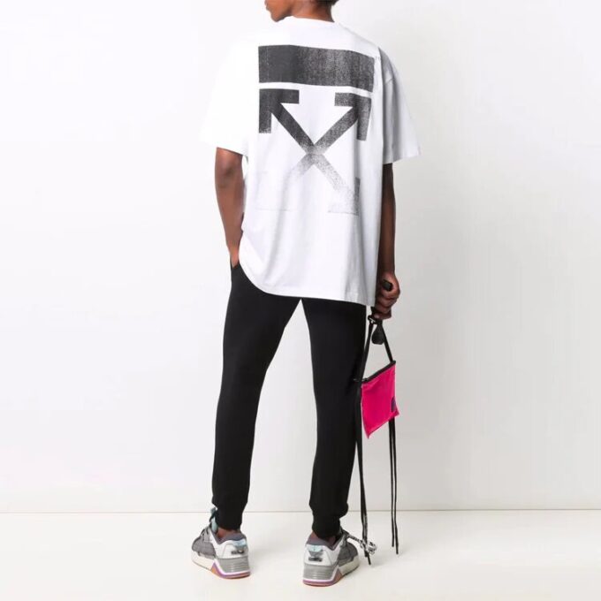 T-shirt blanc à manches courtes et coupe ample Off-White pour homme FW21 White Arrow Shorts