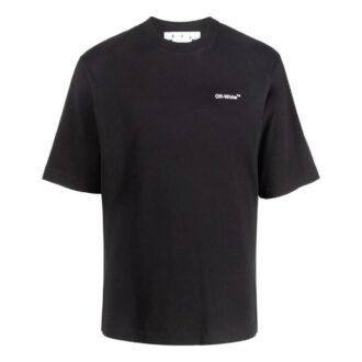 T-shirt blanc à manches courtes et coupe droite pour homme Off-White, imprimé lettres de l&rsquo;alphabet