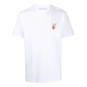 T-shirt blanc à manches courtes FW21 avec logo alphabétique, version standard