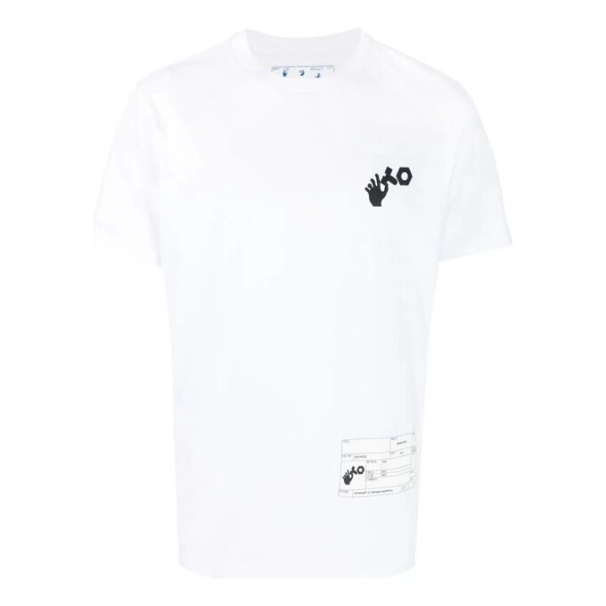 T-shirt blanc à manches courtes Off-White Men&rsquo;s x Teenage Engineering avec logo imprimé