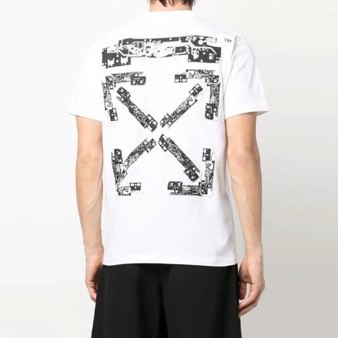 T-shirt blanc à manches courtes Off-White Men&rsquo;s x Teenage Engineering avec logo imprimé