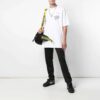 T-shirt blanc à manches courtes Off-White pour homme avec imprimé Golden Ratio en or jaune