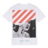 T-shirt blanc à manches courtes Off-White pour homme avec imprimé Marilyn Monroe