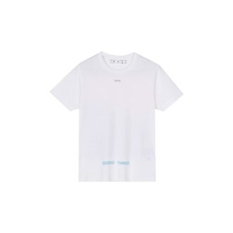 T-shirt blanc à manches courtes Off-White pour homme avec imprimé Marilyn Monroe