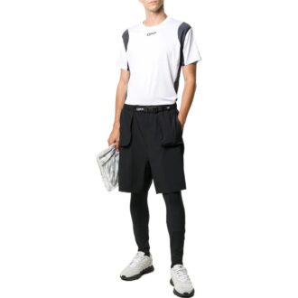 T-shirt blanc à manches courtes Off-White pour homme avec logo imprimé sur les Shorts