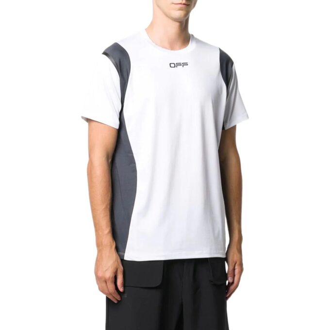 T-shirt blanc à manches courtes Off-White pour homme avec logo imprimé sur les Shorts