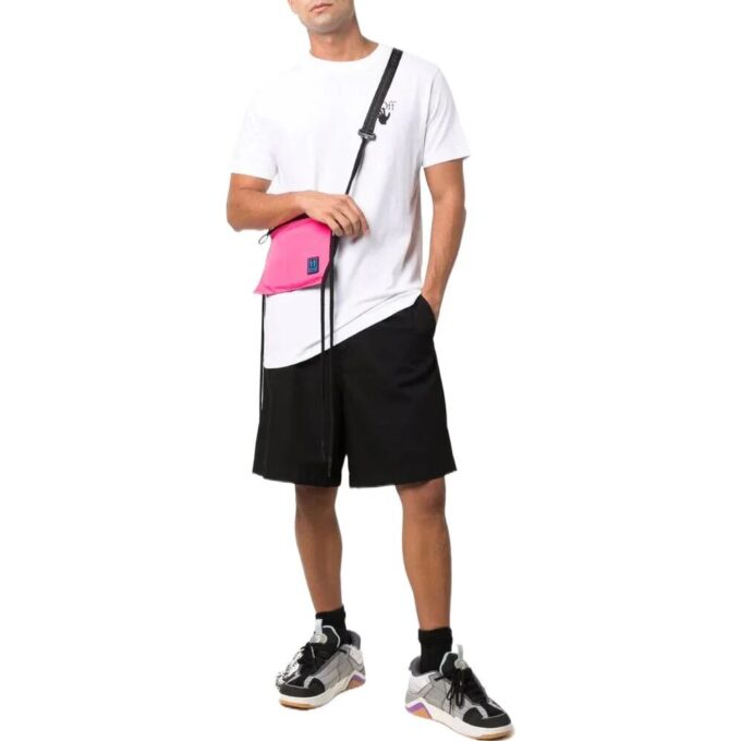 T-shirt blanc à manches courtes Off-White pour homme, collection printemps-été 2022, couleur unie avec logo imprimé sur la poitrine