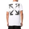 T-shirt blanc à manches courtes Off-White pour homme, collection printemps-été 2022, couleur unie avec logo imprimé sur la poitrine