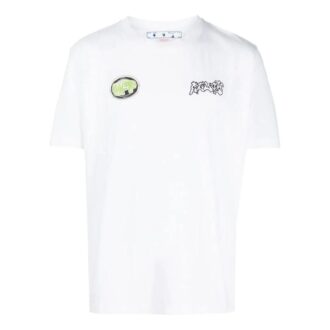 T-shirt blanc à manches courtes Off-White pour homme, collection printemps-été 2022, imprimé logo