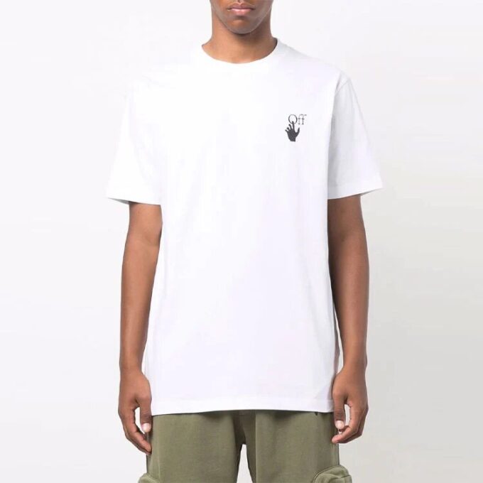 T-shirt blanc à manches courtes Off-White pour homme FW21 avec imprimé Caravaggio
