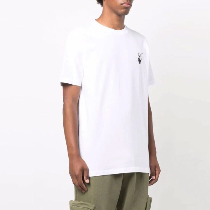 T-shirt blanc à manches courtes Off-White pour homme FW21 avec imprimé Caravaggio