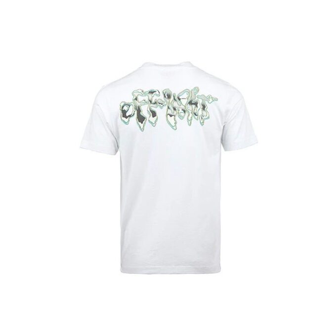 T-shirt blanc à manches courtes Off-White pour homme SS22 avec imprimé classique « Chest Classic Arrow Alphabet »