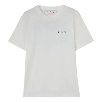 T-shirt blanc à manches courtes Off-White pour homme SS22 Caravaggio Arrow Logo Short Sleeve Version White T-Shirt