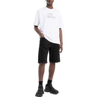 T-shirt blanc à manches courtes unie avec motif flèche Off-White pour homme, collection printemps-été 2022