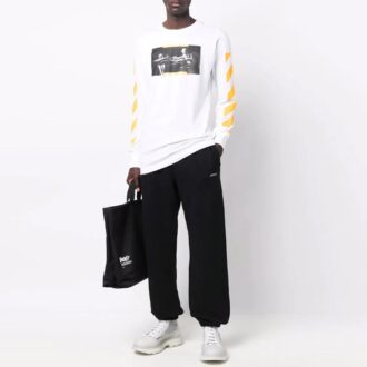 T-shirt blanc à manches longues Off-White pour homme FW21 Caravaggio Painting
