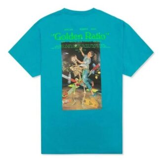 T-shirt bleu à manches courtes et coupe ample Off-White pour homme, C/O VIRGIL ABLOH, motif squelette