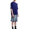 T-shirt bleu oversize à manches courtes et flèche en caoutchouc FW21