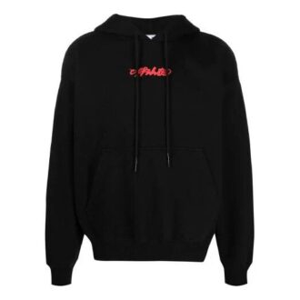 T-shirt à capuche ample pour homme Off-White FW21, imprimé logo, motif Arrows et alphabet, noir