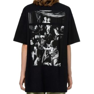 T-shirt Caravaggio Square SS Over « Noir Blanc »