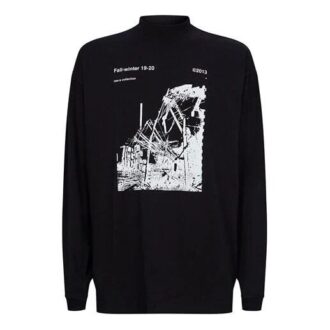 T-shirt à col montant Factory « Noir »