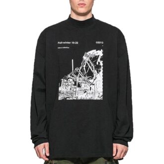 T-shirt à col montant Factory « Noir »
