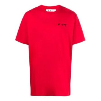 T-shirt à col rond et manches courtes avec impression du logo SS21, version rouge T-shirt à col rond et manches courtes avec impression du logo SS21, version rouge