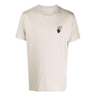 T-shirt à col rond et manches courtes avec logo Arrows imprimé, blanc crème T-shirt à col rond et manches courtes avec logo Arrows imprimé, blanc crème