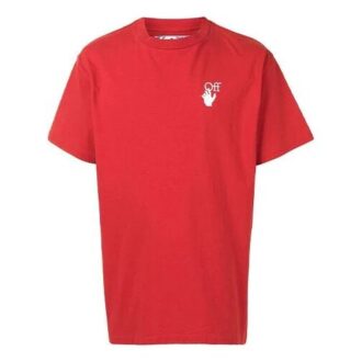 T-shirt à col rond et manches courtes avec logo imprimé, rouge T-shirt à col rond et manches courtes avec logo imprimé, rouge