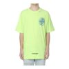 T-shirt à col rond imprimé pour homme, jaune/vert
