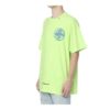 T-shirt à col rond imprimé pour homme, jaune/vert