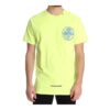 T-shirt à col rond imprimé pour homme, jaune/vert