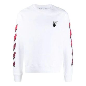 T-shirt à col rond Marker Arrows SS21 pour homme, blanc