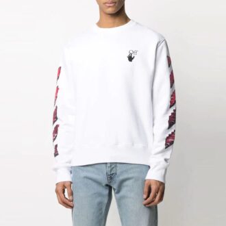 T-shirt à col rond Marker Arrows SS21 pour homme, blanc