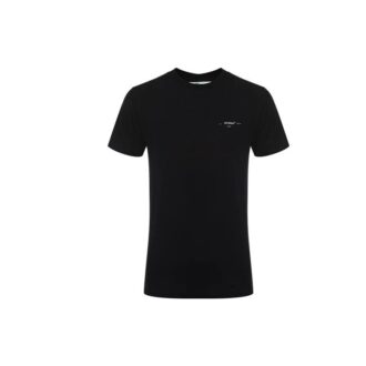 T-shirt court à manches courtes en coton style urbain pour homme, noir